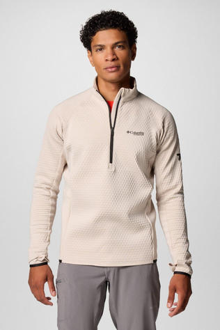 Mens Crystal Leaf Omni-Heat Helix Half Zip Fleece