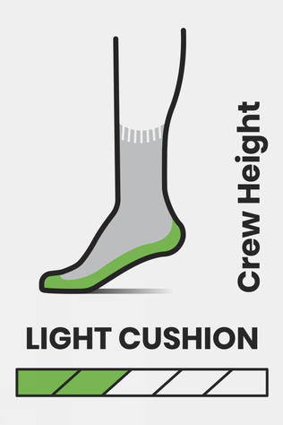Mens Hike Light Cushion Panorama Crew Socks