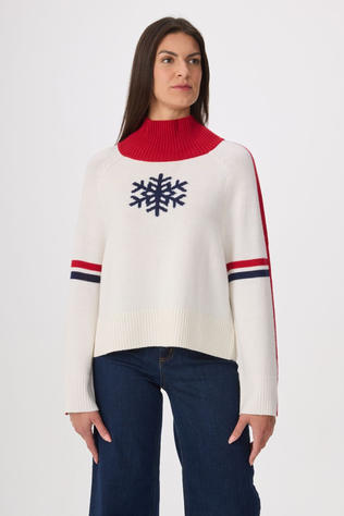 Womens Wren Snowflake Knitted Sweater