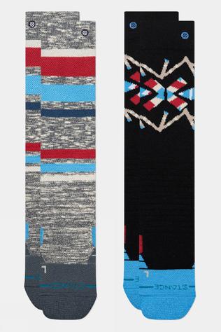Kids Stripe Up Mid Poly Snow Socks (2 Pack)