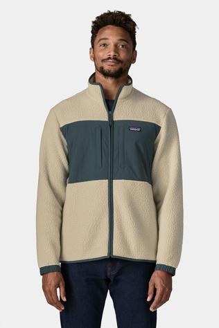 Mens Retro Pile Patch Fleece Jacket
