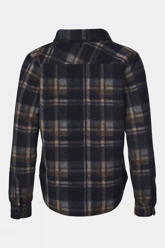 Ayacucho Womens Meadow Fleece Lined Shirt Navy Check