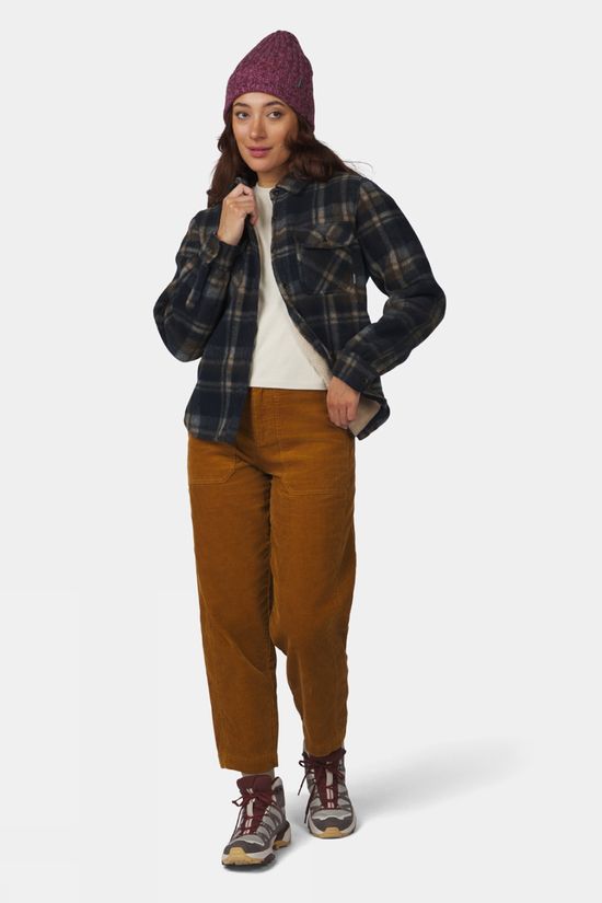 Ayacucho Womens Meadow Fleece Lined Shirt Navy Check