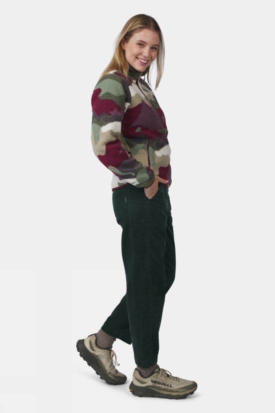 Ayacucho Womens Hemlock Half Zip Fleece Zinfandel Print