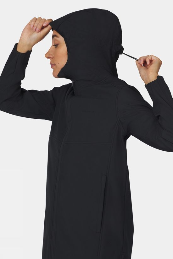 Ayacucho Womens Heather Softshell Coat Black