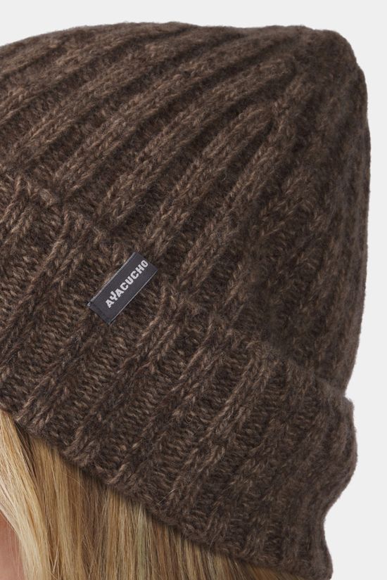Ayacucho Unisex Adventure Ribbed Beanie Chocolate Brown