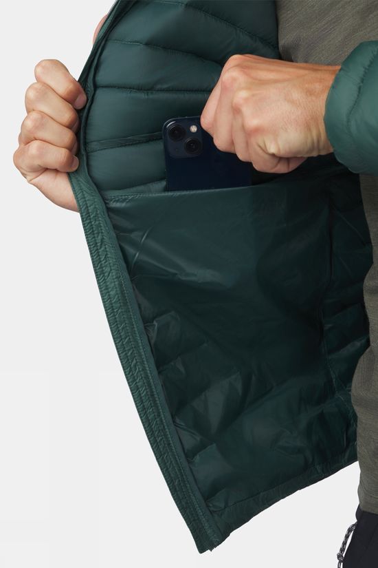 Ayacucho Mens Mountain Lightweight Down Jacket Jungle Green