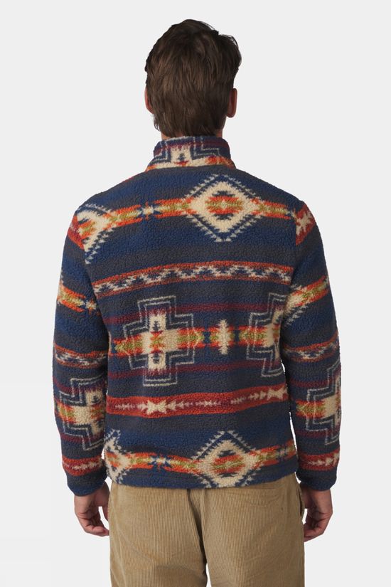 Ayacucho Mens Oakheart Full Zip Fleece Ebony Pattern