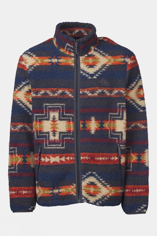Ayacucho Mens Oakheart Full Zip Fleece Ebony Pattern