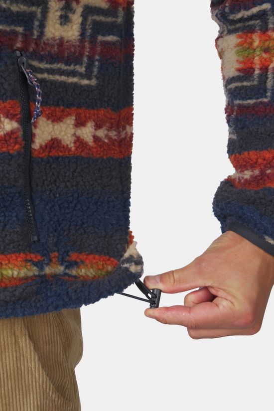Ayacucho Mens Oakheart Full Zip Fleece Ebony Pattern