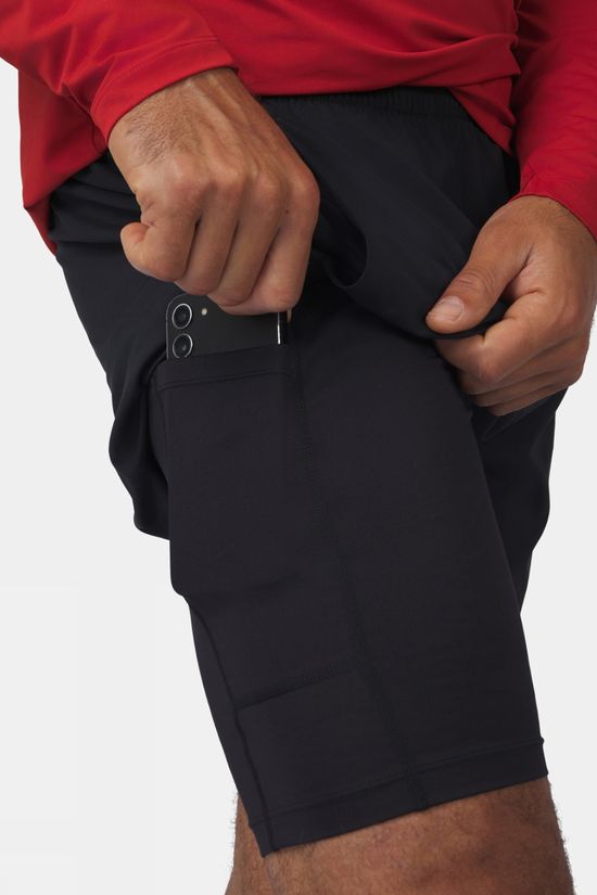 Ayacucho Mens Rio 2-In-1 Running Shorts Black