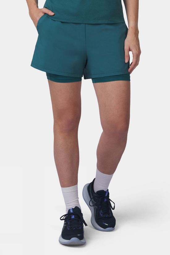 Ayacucho Womens Rio 2-In-1 Running Shorts Mediterranea