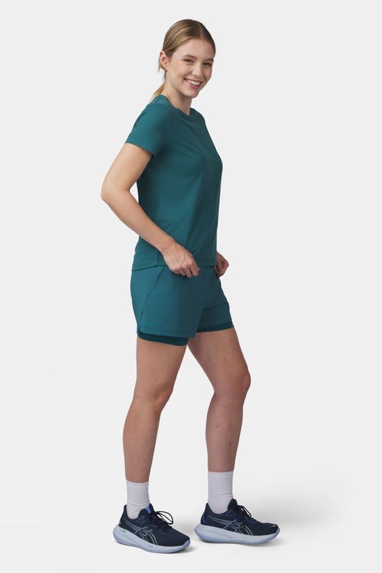 Ayacucho Womens Rio 2-In-1 Running Shorts Mediterranea