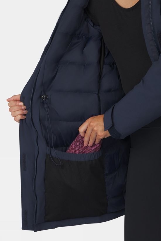 Ayacucho Womens Mountain Nordic Down Parka Jacket Navy