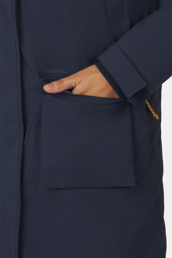 Ayacucho Womens Mountain Nordic Down Parka Jacket Navy
