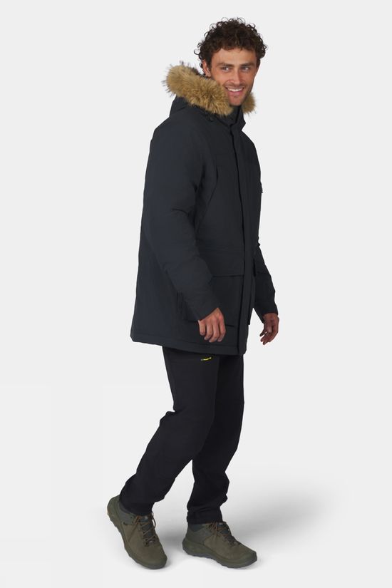 Ayacucho Mens Mountain Nordic Down Parka Jacket Black