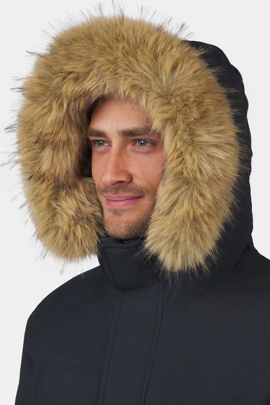 Ayacucho Mens Mountain Nordic Down Parka Jacket Black