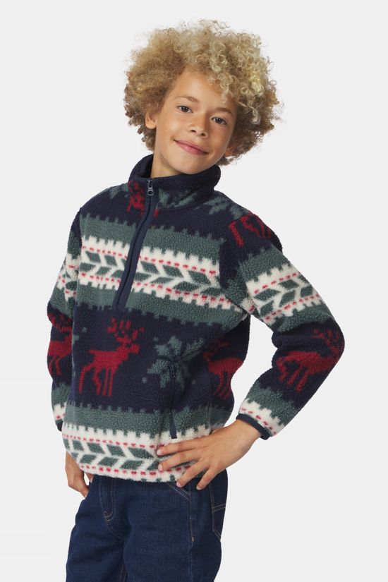 Ayacucho Kids Colorado Half Zip Fleece Sundried Tomato Combo