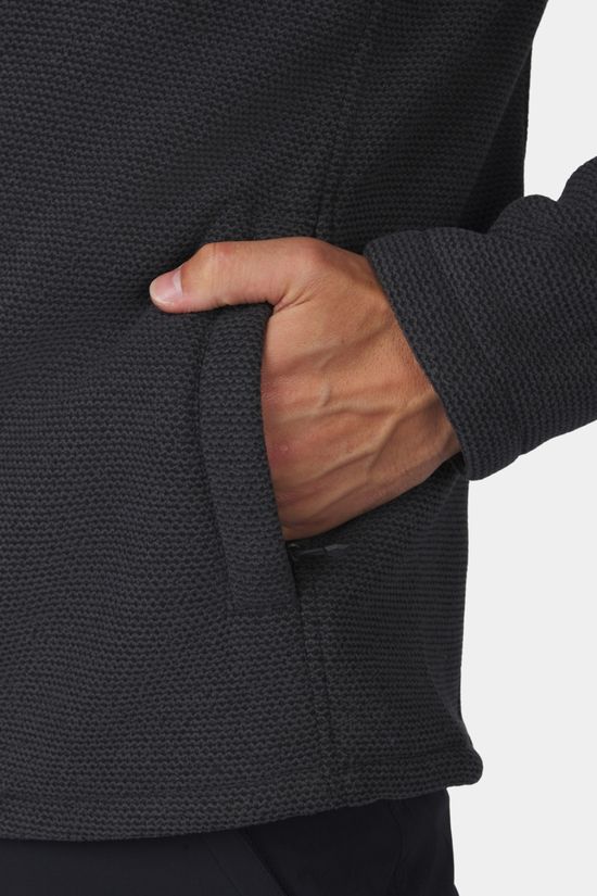 Ayacucho Mens Austin Heavyweight Full Zip Fleece Black