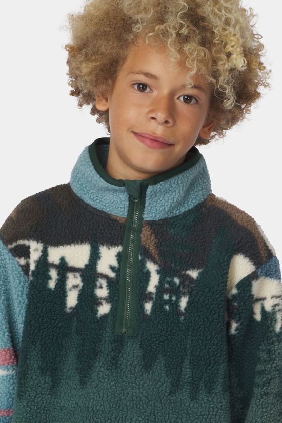 Ayacucho Kids Vive Half Zip Fleece Nostalgia Rose Pattern