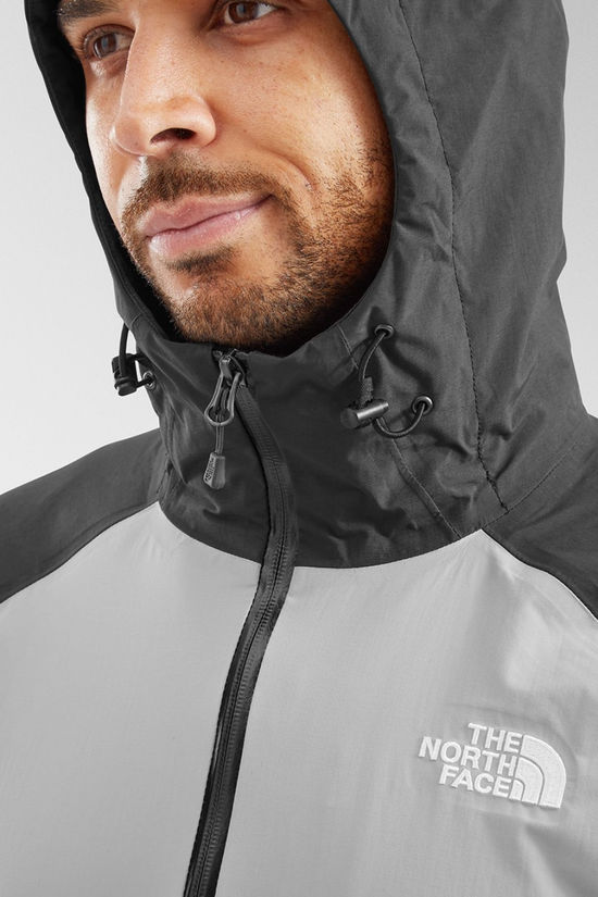 The North Face Mens Stratos Hooded Jacket Tnf Black-Meld Grey-Asphalt Grey-Npf
