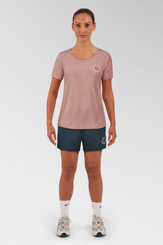 Blue Loop Originals Womens Denimcel Melange Tee Ash Rose