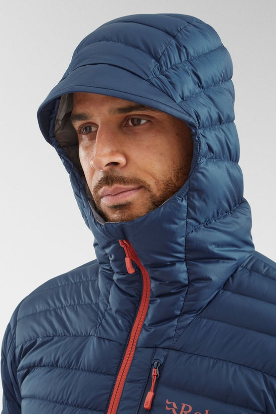Rab Mens Microlight Alpine Jacket Tempest Blue W. Tuscan Red (Twilight)