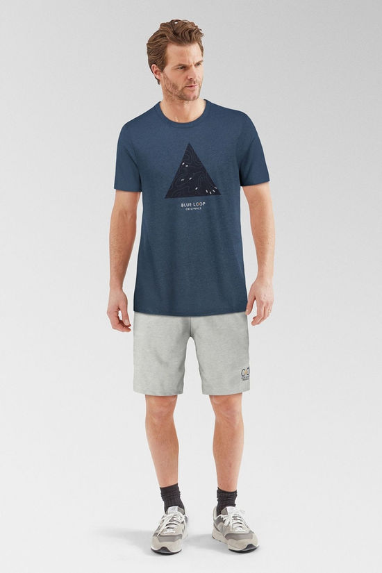 Blue Loop Originals Mens Denimcel Melange T-Shirt Indigo