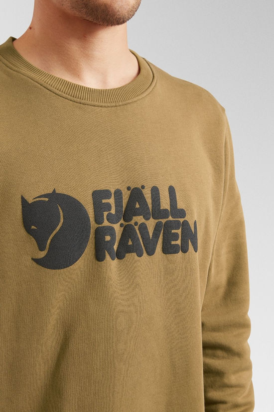 Fjallraven Mens Logo Sweater Wood Brown
