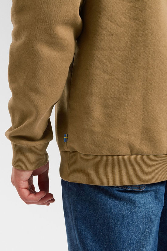 Fjallraven Mens Logo Sweater Wood Brown
