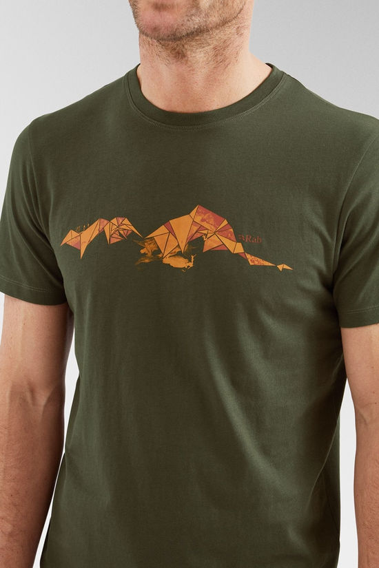 Rab Mens Stance Tessalate T-Shirt Army/Marmalade