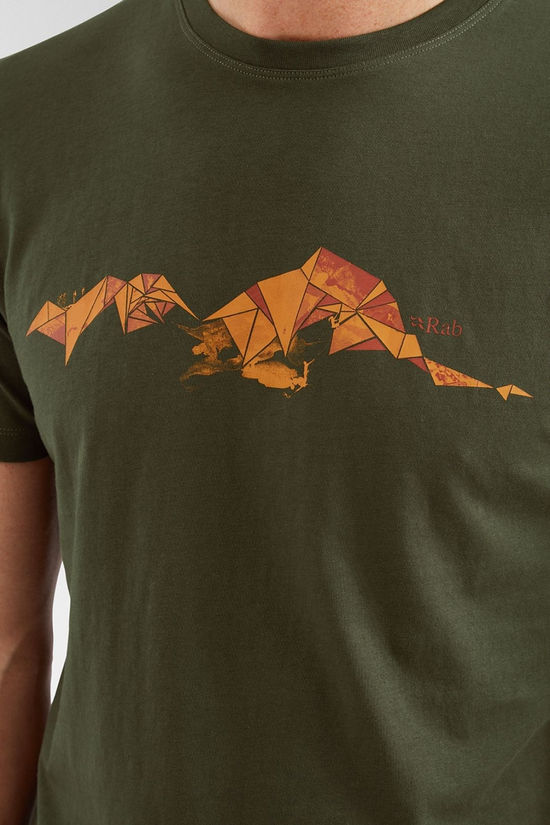 Rab Mens Stance Tessalate T-Shirt Army/Marmalade