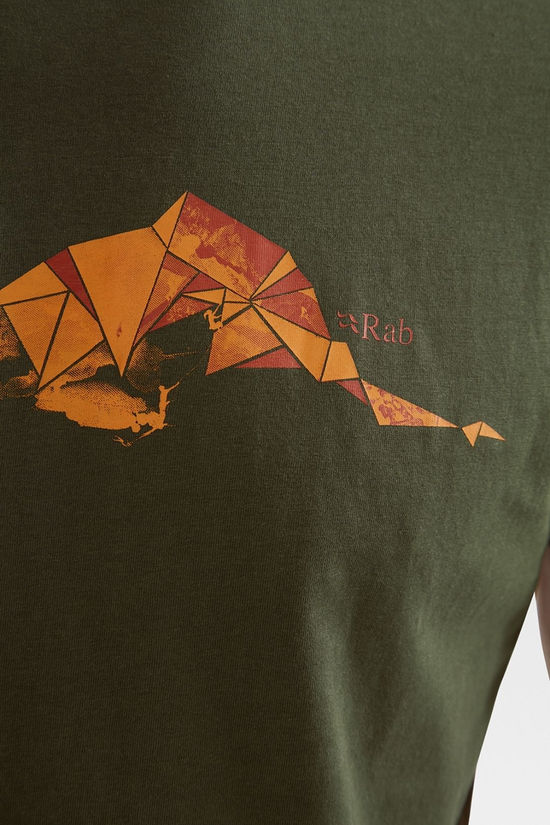 Rab Mens Stance Tessalate T-Shirt Army/Marmalade