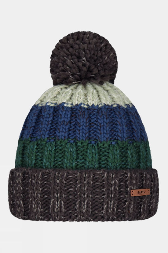 Barts Men's Green-Blue Wilhelm Knit Hat With Cuff By - Image 4