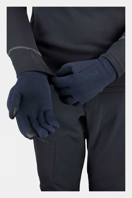 Rab Mens Power Stretch Contact Gloves Deep Ink