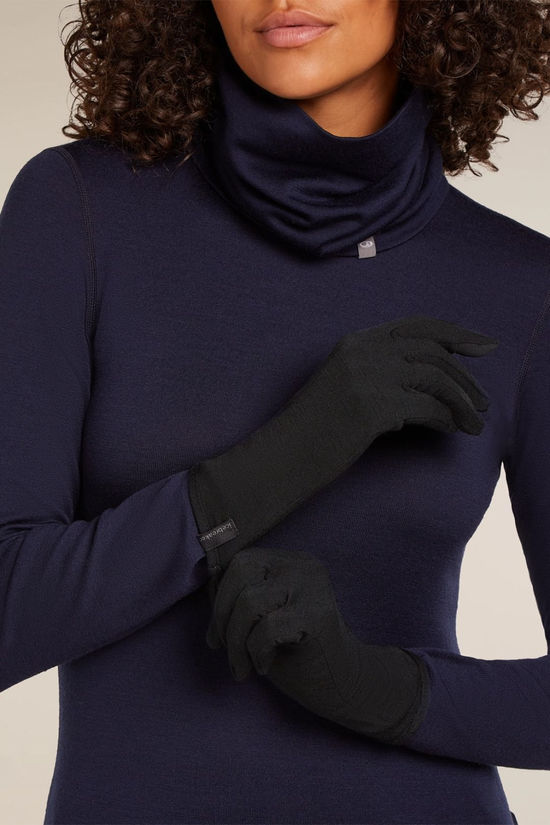 Icebreaker Unisex 260 Merino Tech Glove Liners Black