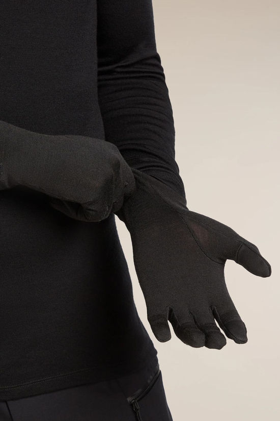 Icebreaker Unisex 260 Merino Tech Glove Liners Black