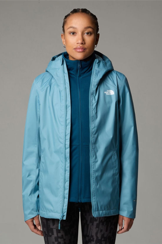 The North Face Womens Quest Zip-In Triclimate 3-In-1 Jacket Algae Blue-Midnight Petrol