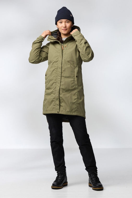 Fjallraven Womens Kiruna Padded Parka Green