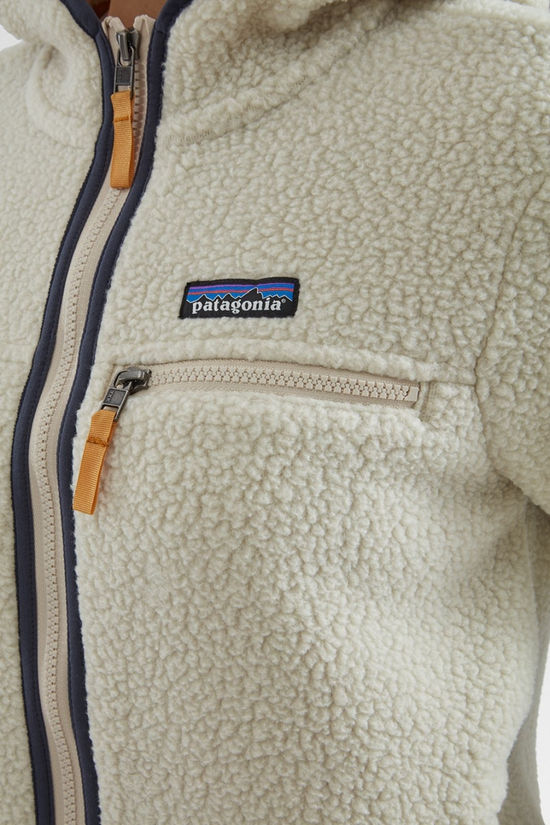 Patagonia Womens Retro Pile Hoodie Fleece Jacket Pelican