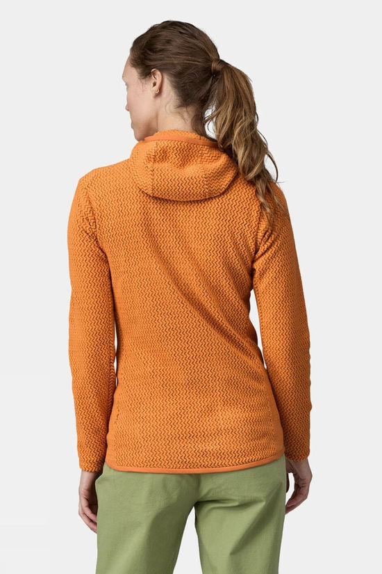 Patagonia Womens R1 Air Full-Zip Hoodie Fleece Jacket Vivid Apricot