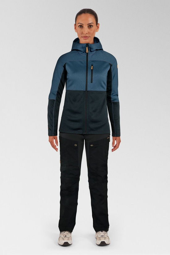 Fjallraven Womens Abisko Trail Fleece Jacket Dark Navy-Indigo Blue