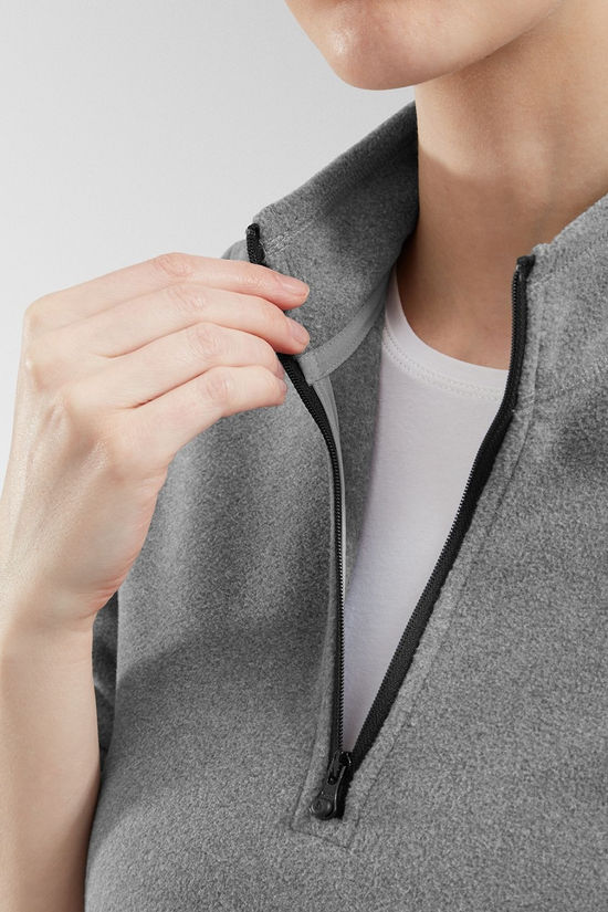 The North Face Womens Cornice II Quarter Zip Fleece Tnf Medium Grey Heather