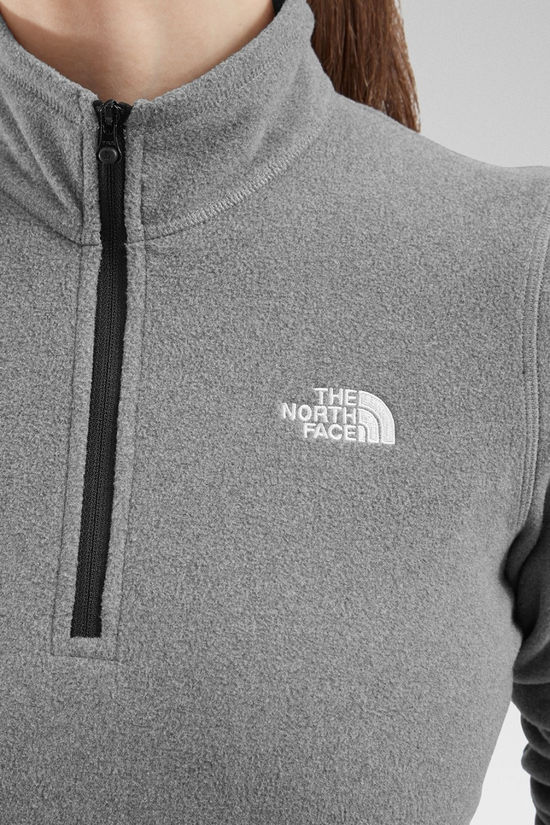 The North Face Womens Cornice II Quarter Zip Fleece Tnf Medium Grey Heather