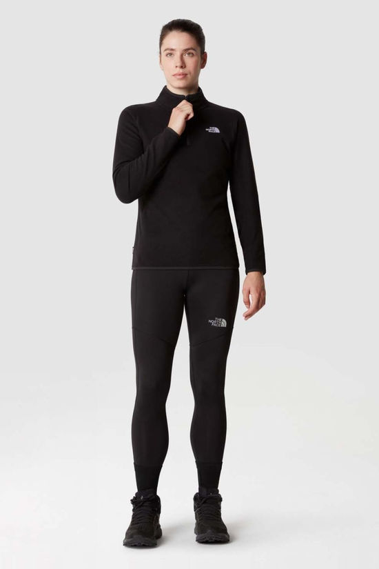 The North Face Womens 100 Glacier Quarter Zip Fleece TNF BLACK