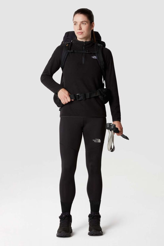 The North Face Womens 100 Glacier Quarter Zip Fleece TNF BLACK