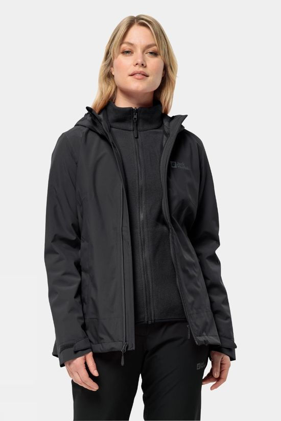 Jack Wolfskin Womens Moonrise 3-In-1 Jacket Black