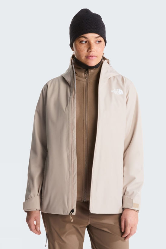 The North Face Womens Quest DryVent Triclimate 3-In-1 Jacket Timeless Taupe/Garnet