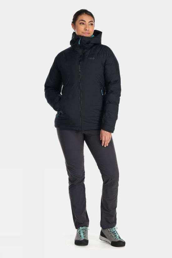 Rab Womens Valiance Jacket Black (Aquamarine)