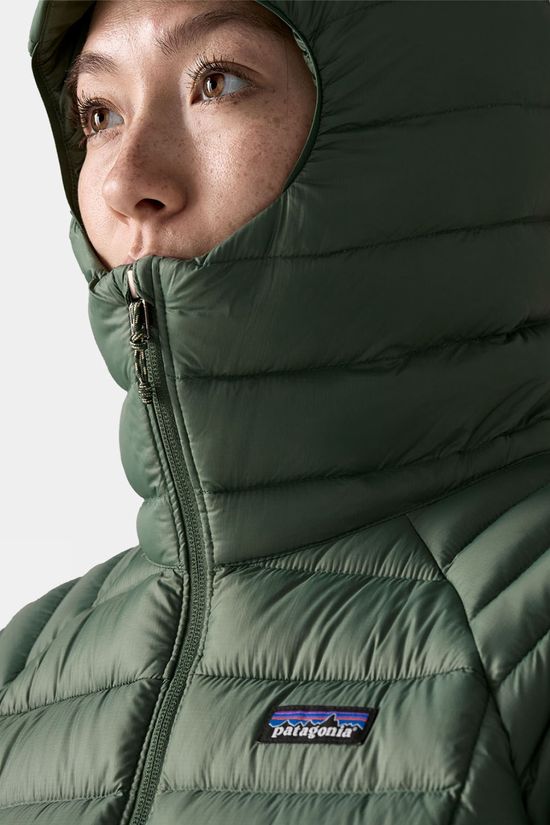 Patagonia Womens Down Sweater Hooded Jacket Canopy Green